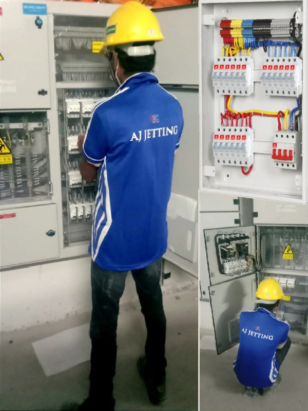 wire laying, termination,installation, constructing, installing, removing, adding, testing, replacing, repairing, altering or maintaining electrical equipment or an electrical